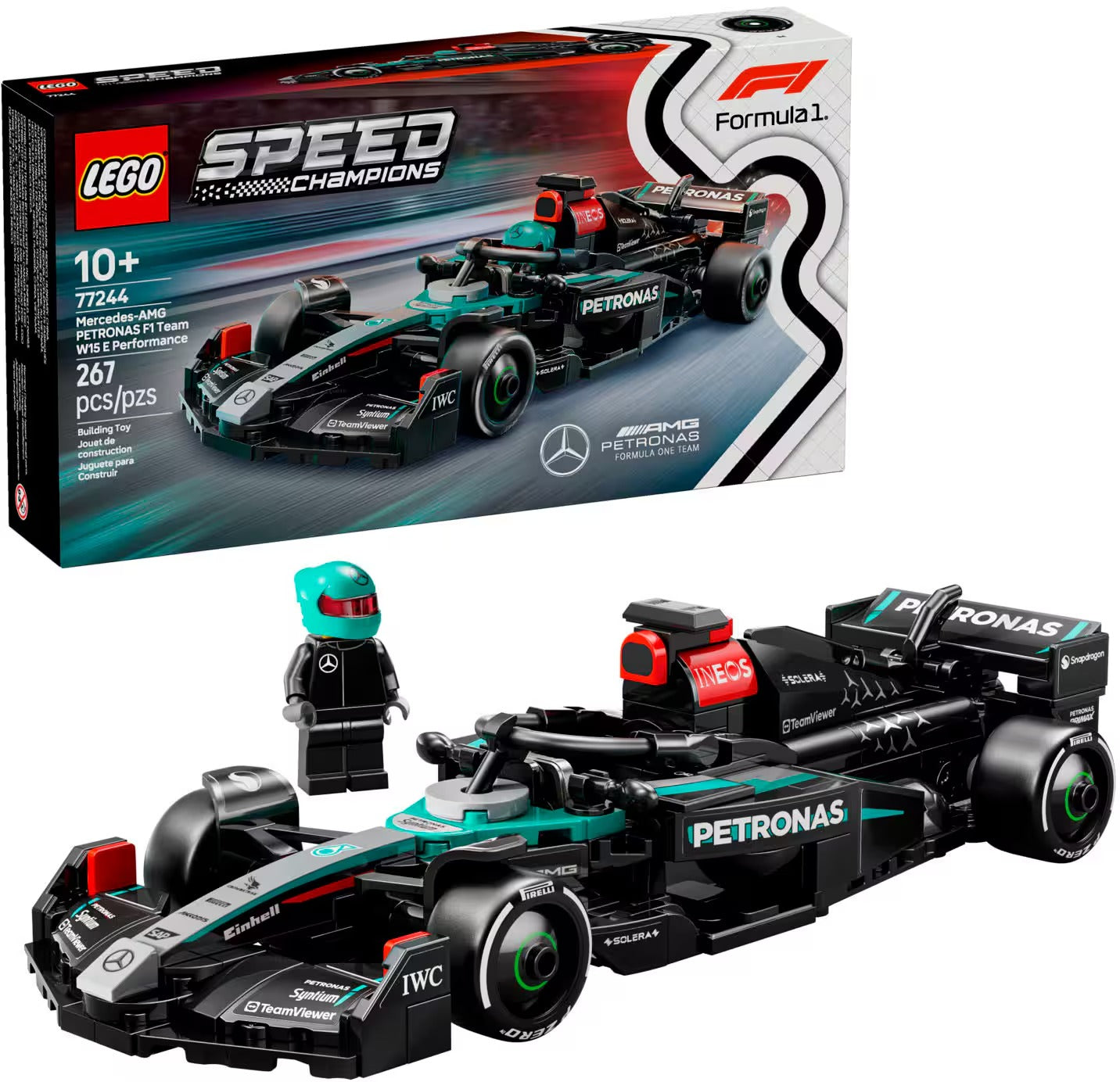 LEGO - Speed Champions Ferrari SF-24 F1 Race Car Building Set and Toy Driver 77242