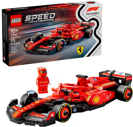 LEGO - Speed Champions Ferrari SF-24 F1 Race Car Building Set and Toy Driver 77242