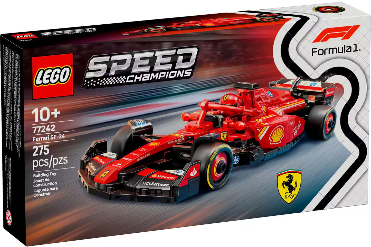 LEGO - Speed Champions Ferrari SF-24 F1 Race Car Building Set and Toy Driver 77242
