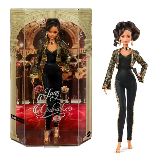 Barbie Signature Juan Gabriel Collectible Doll in Chic Black And Gold Suit