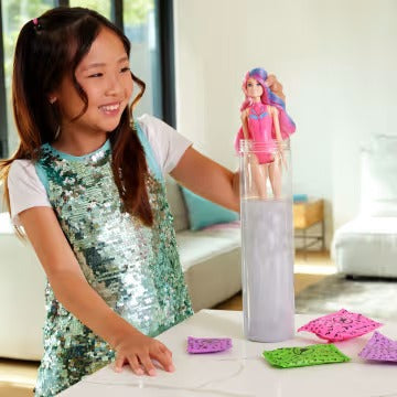 Barbie Color Reveal Disco Star Series Fashion Doll & Accessories With 6 Surprises